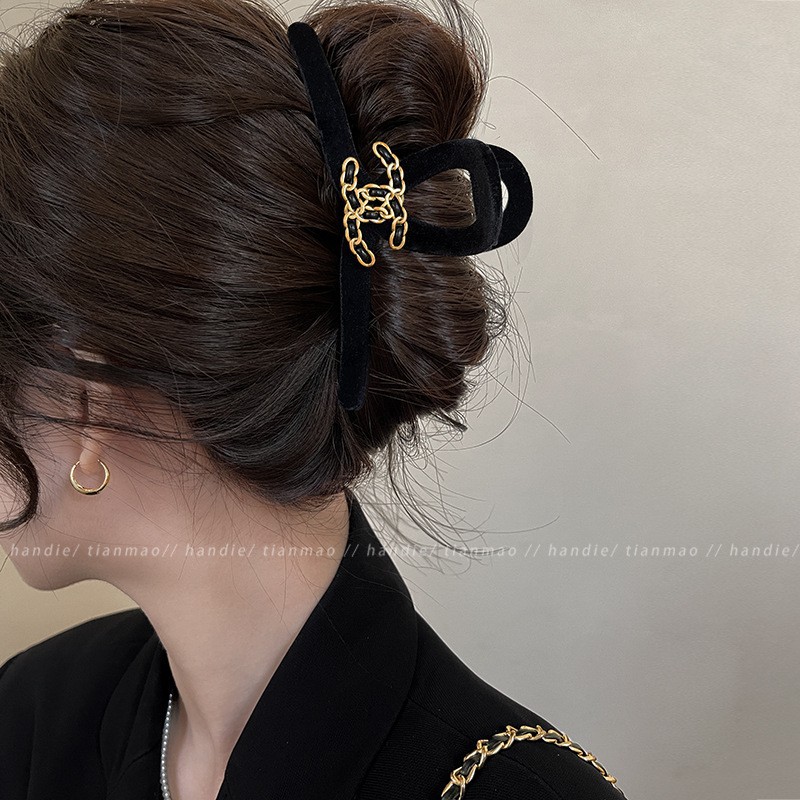 Flocked black chanel-esque