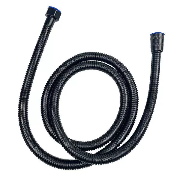 1.5m black stainless steel encrypted thickened hose with paint (one steel and one zinc) opp ziplock bag