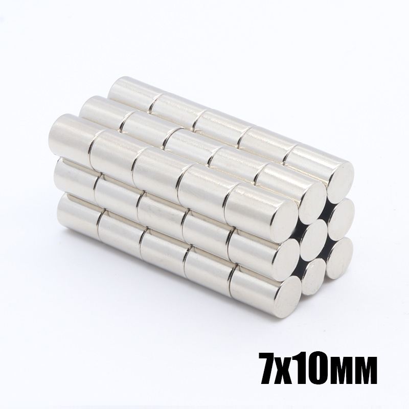 7*10钕铁硼圆形强磁磁铁木工塑料件专用磁铁双面磁铁吸铁石7*10