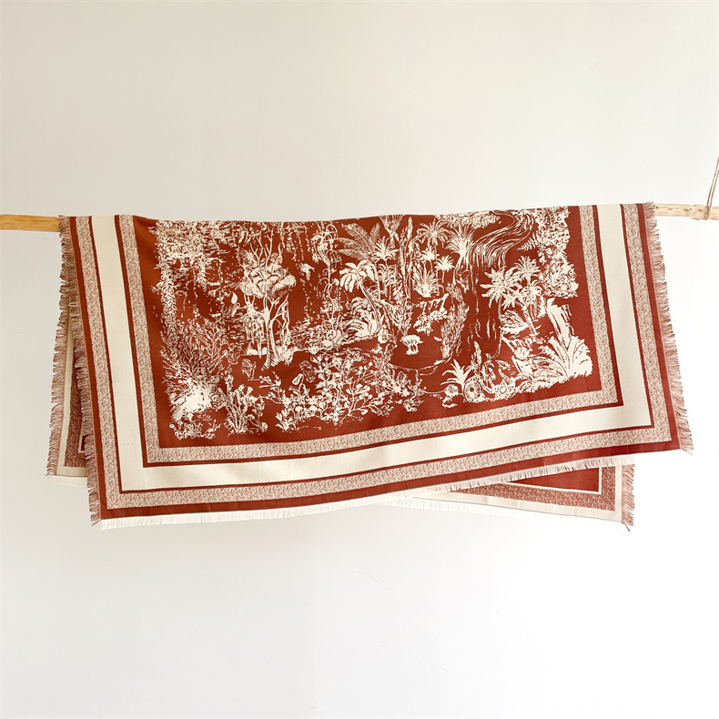 Écharpe en cachemire d'imitation chaude d'hiver avec pompons, écharpe carrée douce, confortable, épaisse et de grande taille, châle_voghion.com