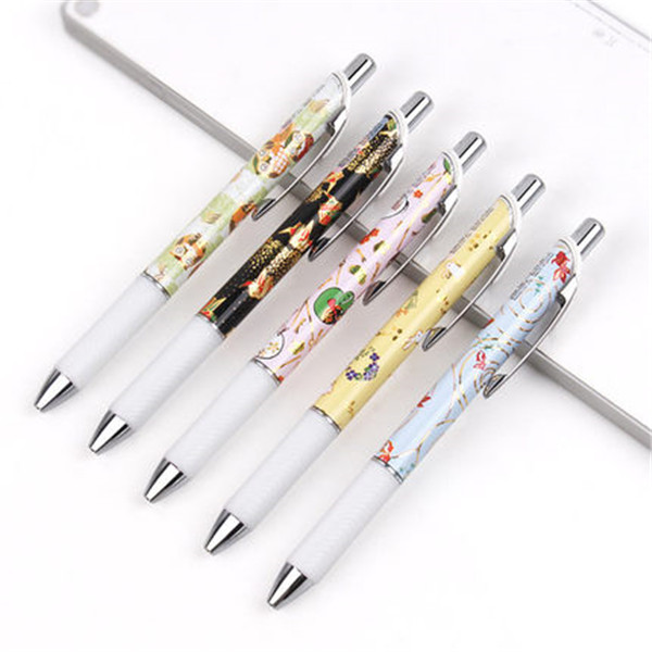 Japón Pente Patong lápiz neutro teñido a mano Youzen limitado BLN75 secado rápido núcleo reemplazable negro 0.5