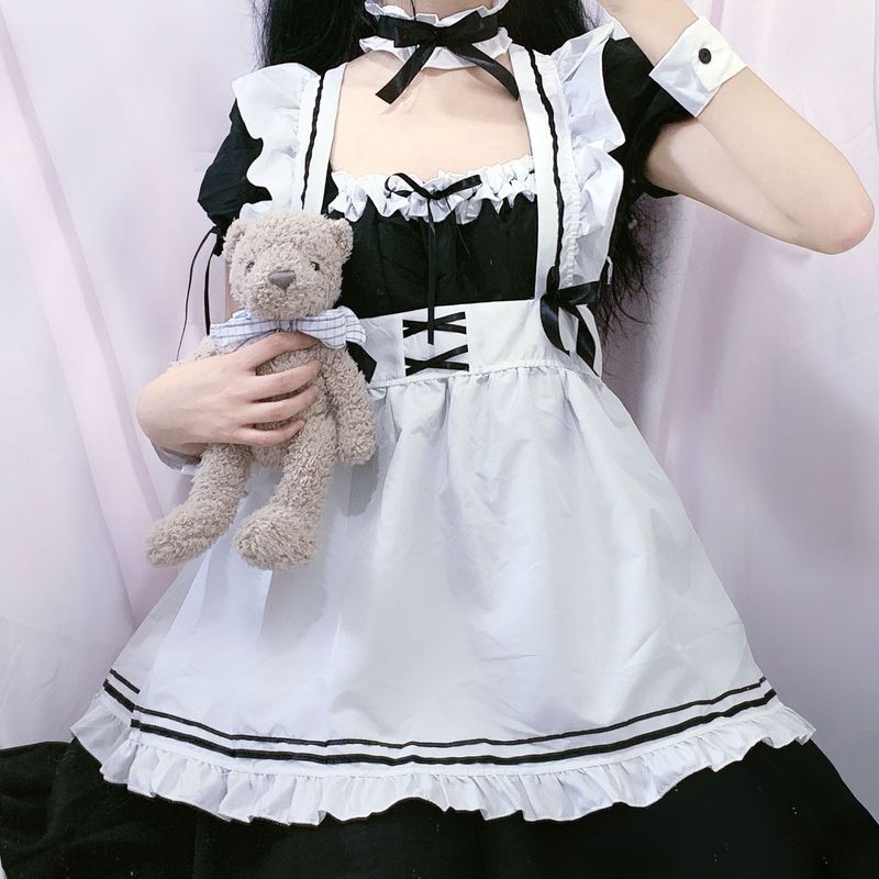オリジナルの大きいサイズの日系メイド服の奇跡的な暖かいコスプレの制服lolitaロリータのワンピース|undefined
