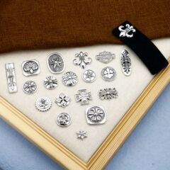 レトロなネットの赤いクローンの心のクロスDIY合金の金属の頭飾りのヘアピンのイヤリングの靴の帽子のアクセサリーの卸売り