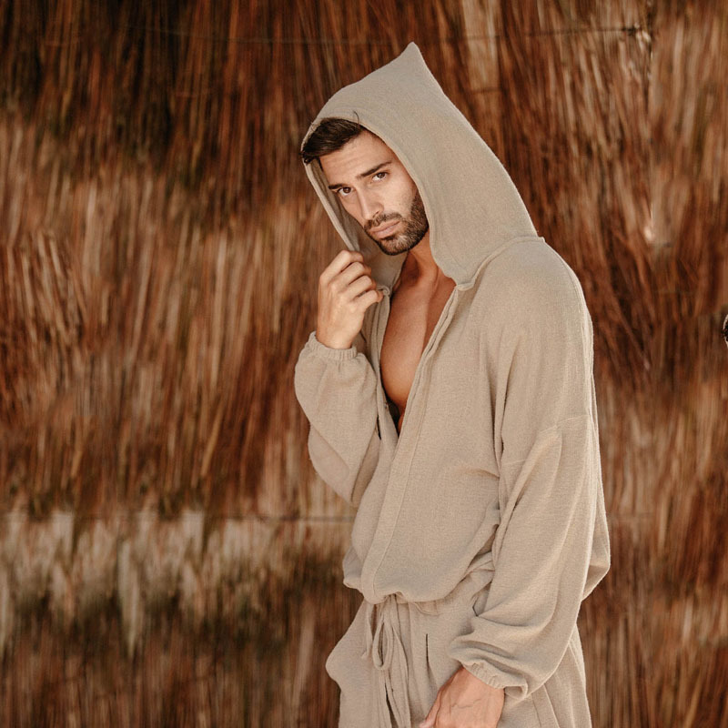 Männerkleeder Kapuzenjacket, Casual Hosen, Männerkleeder, komplett Set vu modeschen Härenkostümer, locker a villfälteg Männerkleeder déi passend sinn_voghion.com
