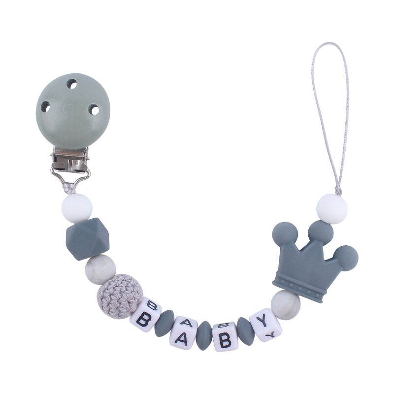Infantil chupete cadena bebé creativo animal de dibujos animados conejo mordedura molar pulsera juguete