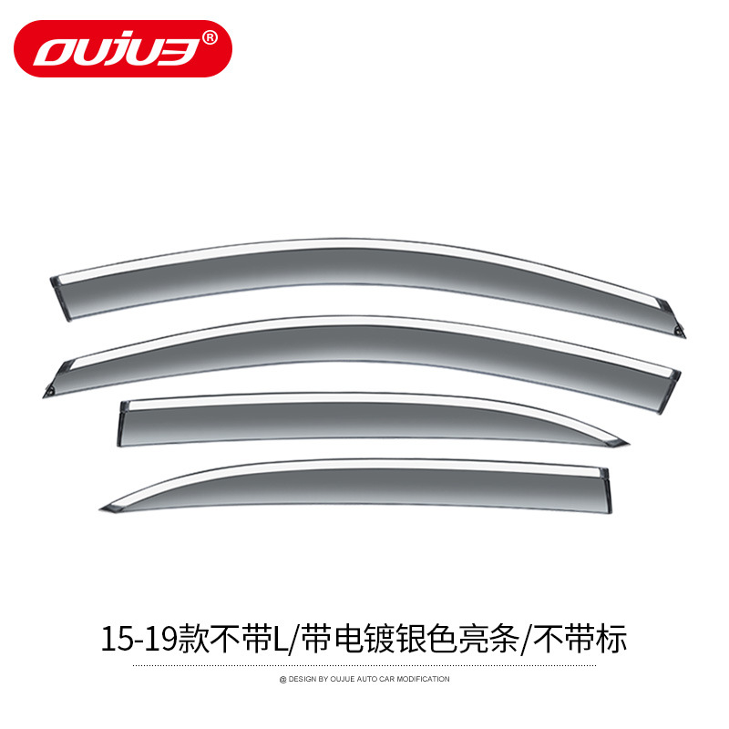 Mercedes-Benz C-Class Window, Mercedes-Benz Rain shield - 15-19-c-class-without-l-with-electroplated-bright-strip-without-label