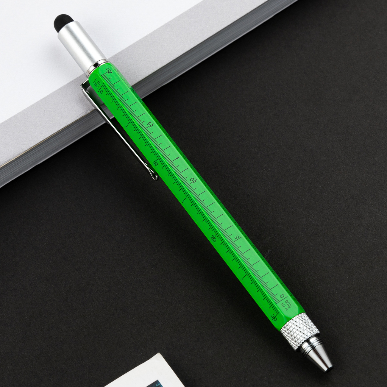 Lápiz multifuncional 6 en 1 lápiz de bola de metal calibración in situ nivelador destornillador lápiz de condensador herramienta creativa lápiz