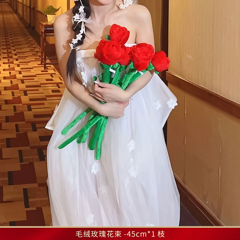 一路生花接亲游戏道具超大红玫瑰花结婚求婚接新娘表白装饰七夕|undefined