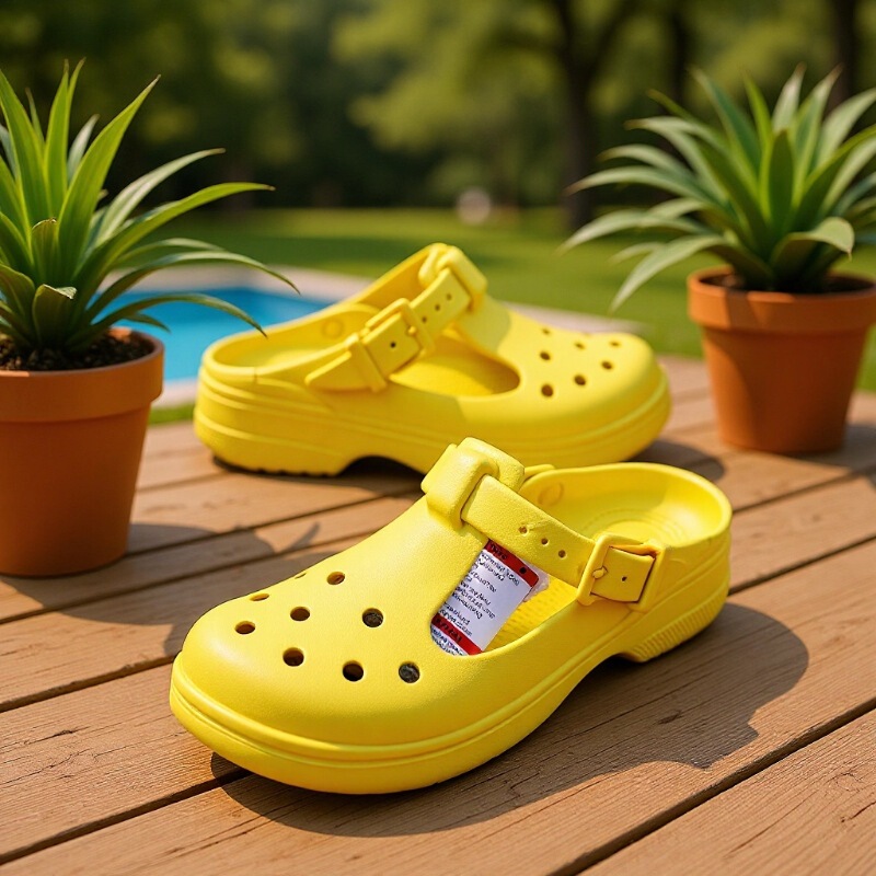 Croca's New Mary Jane Women's Clogs with Thick Soles and Height Increase, Summer Non-Slip Beach Shoes 210581