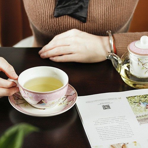Bird of God English Teapot Mother-to-child Pot Glass Afternoon Tea One Pot European Creative Coffee Cup and Saucer