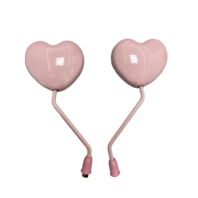 Reflective Mirror for Electric Motorcycle rearview mirror - 8mm-universal-screw-pink-heart