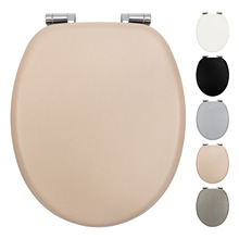 工厂直销密度板木质MDF马桶盖pvc贴皮印花木纹图案带缓降