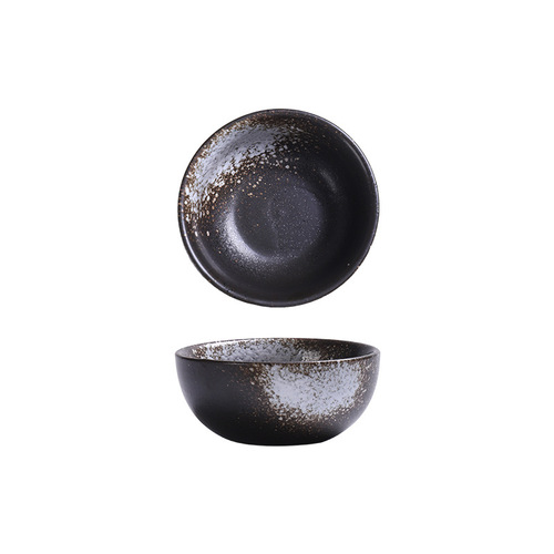 Cross-border Japanese ceramic dish small sauce soup bowl personalized dessert ice cream bowl restaurant hotel table home deep dish