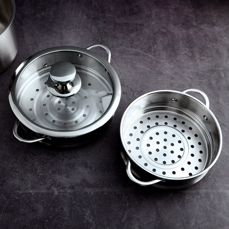 304 нержавеющая сталь молочный cooker корейский стиль ресускоп одноличная ручка маленький молочный котел домашний маленький котел электроплита двойное использование один слой маленькая пароварка