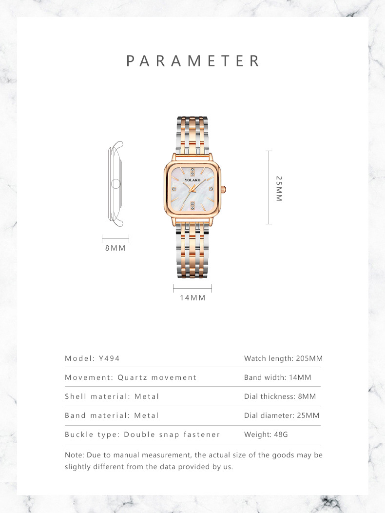 Unisex Gender Casual Style Casual Solid Color Double Snap-fastener Quartz Women's Watches