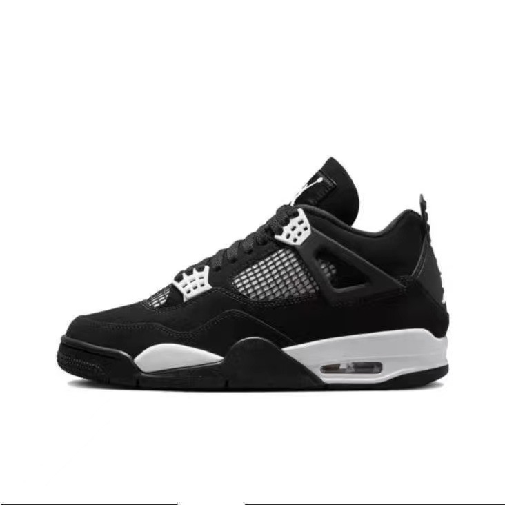 AJ4 negro negro negro rojo pequeño blanco cemento negro gato airbag zapatos de baloncesto Joe4 antideslizante zapatos de hombre y mujer zapatos deportivos transfronterizos image 39
