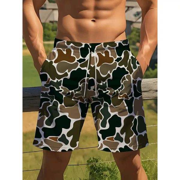 2025 Cross-Border Amazon New Foreign Trade European and American 3D Printed Casual Sports Shorts Factory Direct Sales Wholesale