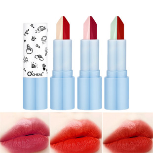 OCHEAL Cross-border Temperature-sensitive Color-changing Lipstick Double Color Lip Balm Lasts Moisturizing and Not Easy to Stick to Thousands of Colors
