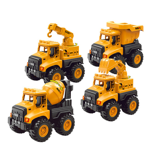 Children's Excavator Concrete Mixer Bucket Construction Truck Boy Inertia Toy Car Street Stall Kindergarten Gift Wholesale