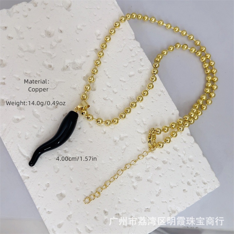 Collar de cobre multicolor chapado en oro 18k chile original transfronterizo nuevo producto adecuado para hombres y mujeres para usar diariamente