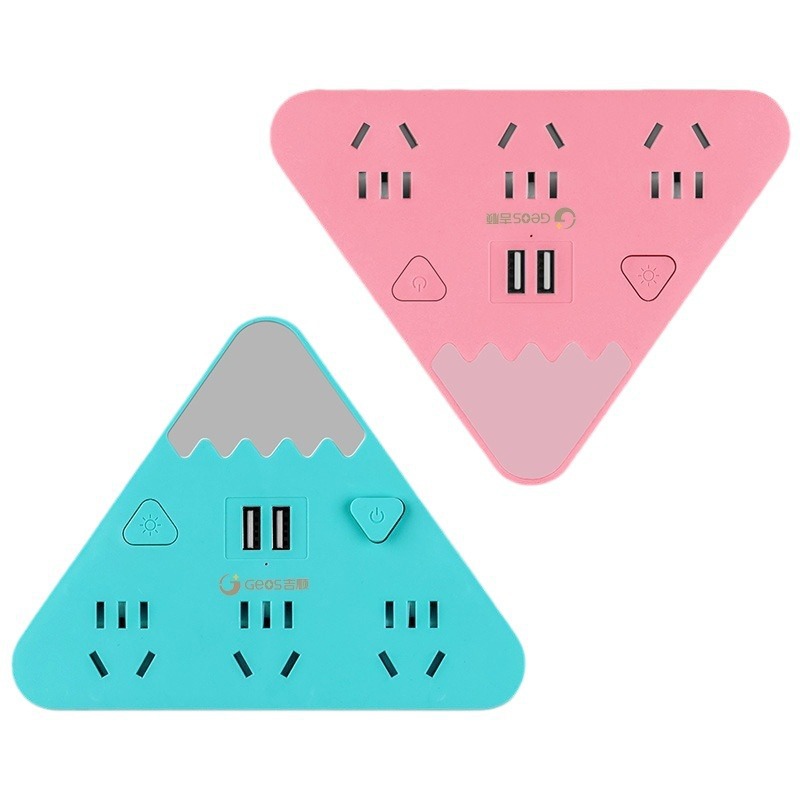 Fábrica de suministro de enchufe de conversión de una rotación de enchufe de conversión múltiple con lámpara de noche usb enchufe creativo multifuncional