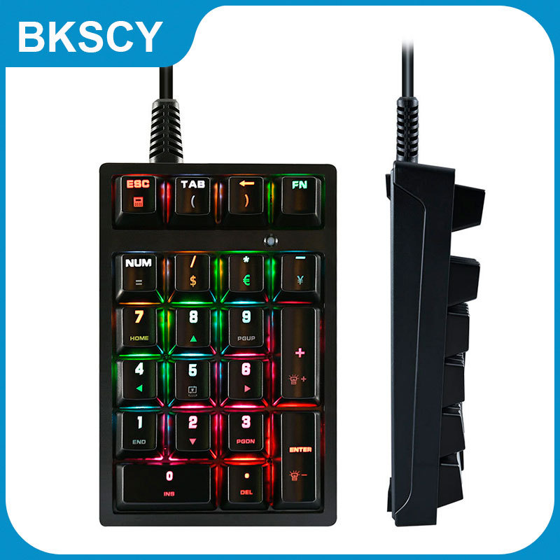 Véritable clavier numérique mécanique, USB avec câble, ordinateur à axe bleu, ordinateur portable, comptabilité financière, mini externe_voghion.com