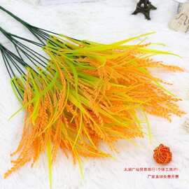 新品7叉金黄稻谷假麦穗稻穗麦子65CM水稻塑料小麦卧室落地