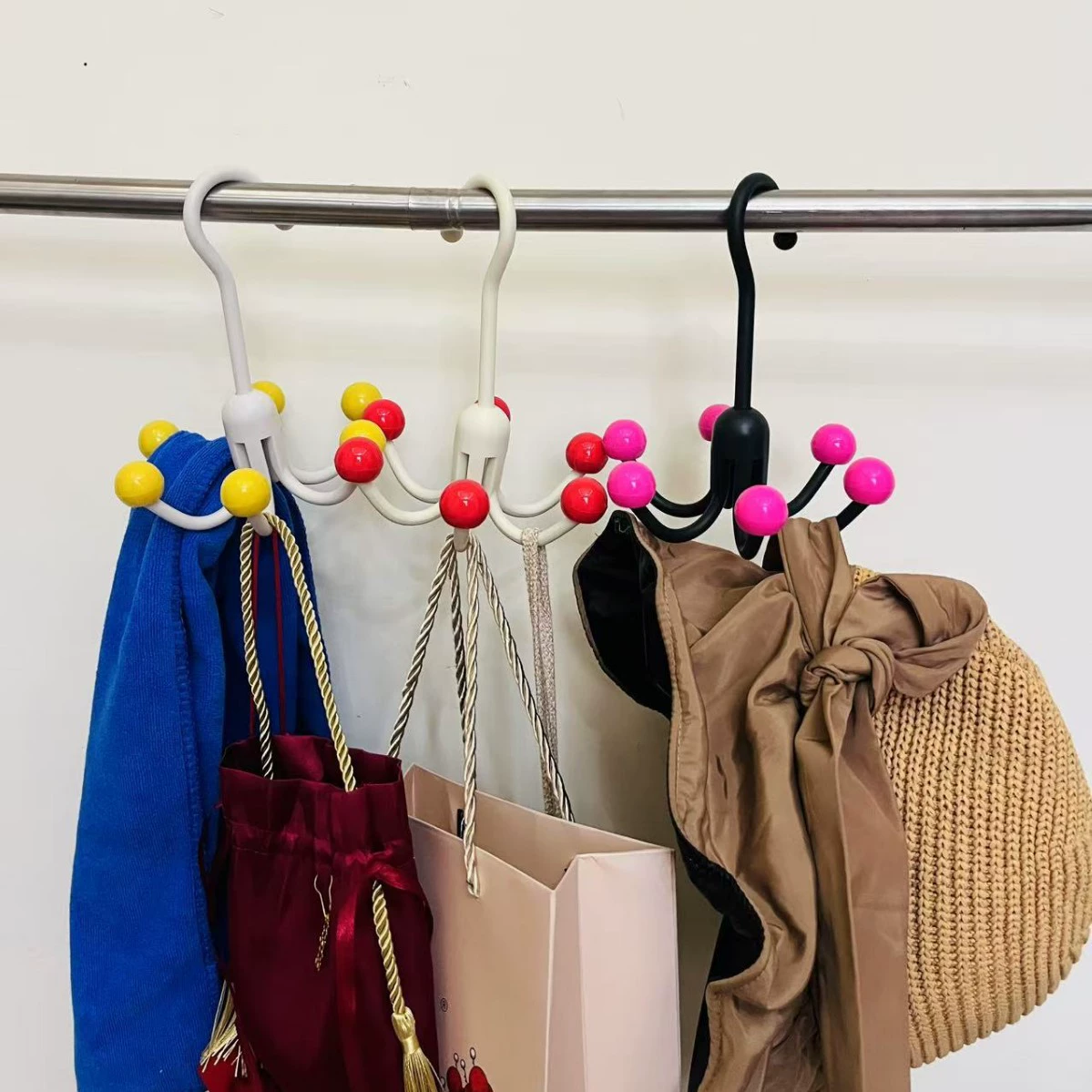 Вращающийся на 360 градусов крючок с шестью когтями, бытовой многофункциональный стеллаж для хранения, крючок для гардероба, сумка, крючок для пальто