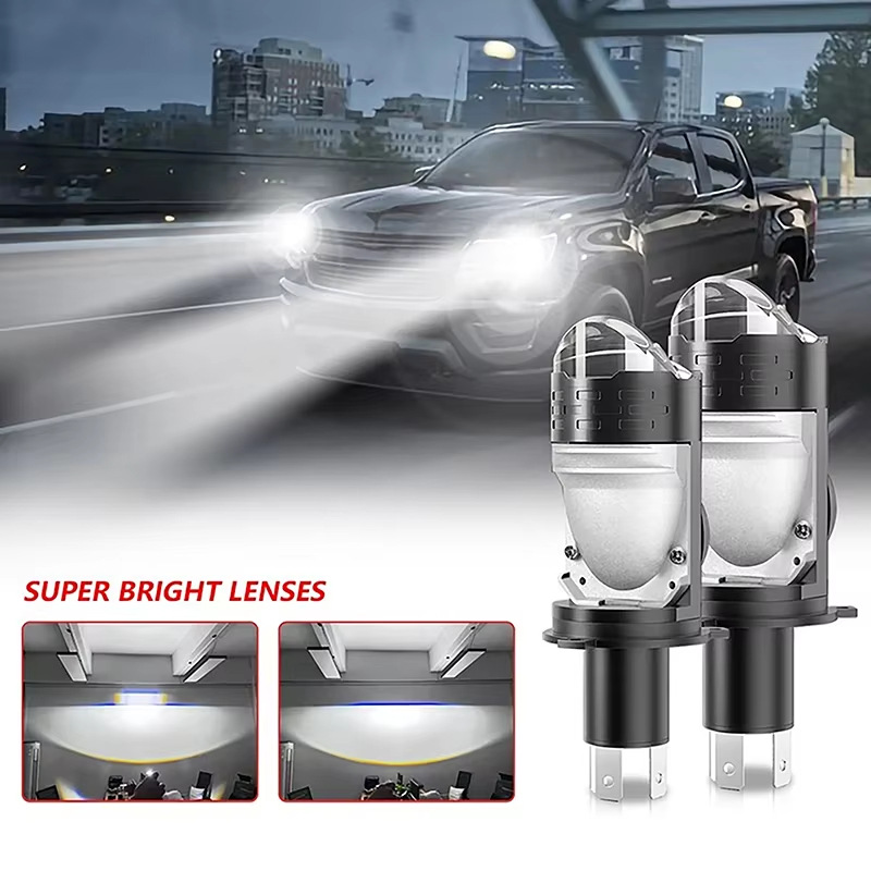 European and American Car High-Power Led Lens Headlights H4/Direct Plug-In Motorcycle Headlights Modified Car Lights Cross-Border P5
