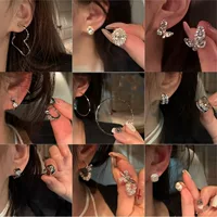 Малые серьги, цирконий, серебряная игла, 2024 год, стиль легкой роскоши, образец серебро 925, оптом