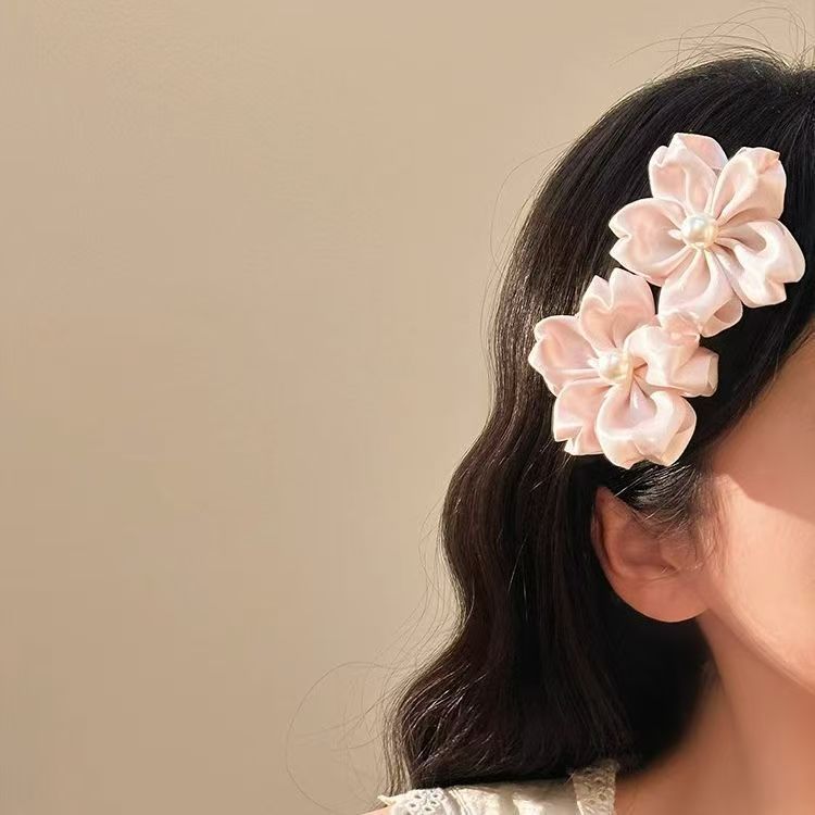 春のお出かけピンク桜の花ヘアピンヘアピン前髪ブローチパールイン写真撮影サイドクリップ|undefined