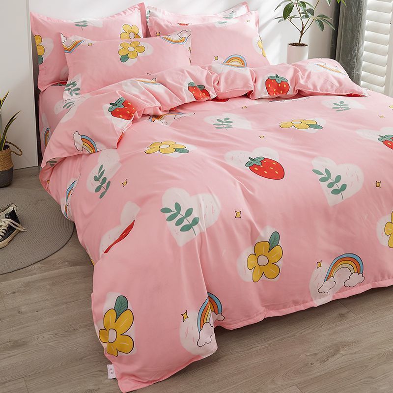 純綿キルトカバーシングルピース厚みのある起毛インシンプルな寮 150x180x200x230 シングルとダブルの綿キルトカバー|undefined