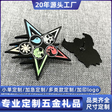 金属工艺品铁冲压徽章定制加工 加印logo促销礼品卡通广告徽章