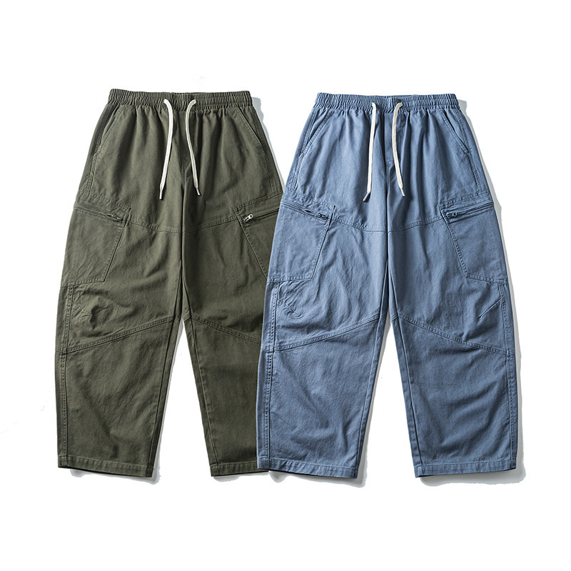 City Basics 2026 Autumn New Washed Drawstring Casual Trousers Trendy Wide-Leg Elastic Waist Men's Pants City Basics 2026 Autumn New Washed Drawstring Casual Trousers Trendy Wide-Leg Elastic Waist Men's Pants
