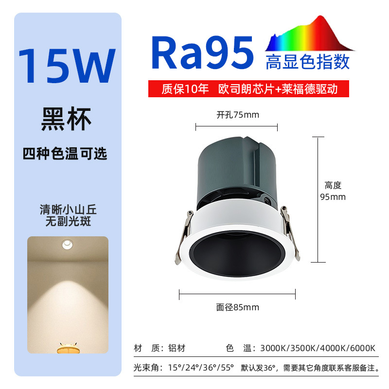 15w-black cup-osram chip-95 display