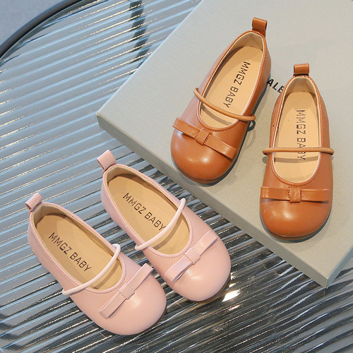 Candy-colored sweet girls' leather shoes, children's soft-soled shallow shoes, cute children's princess shoes, spring and autumn children's shoes, trendy