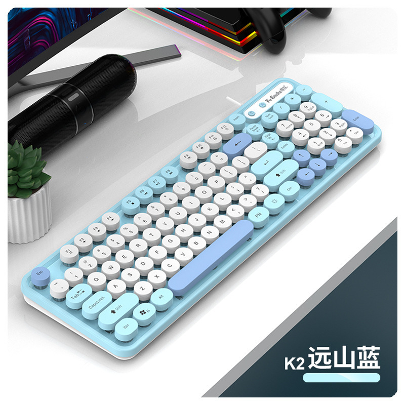 マムシK2有線usbキーボードマウスセットレトロパンク女子デスクトップコンピュータノートオフィスセット|undefined