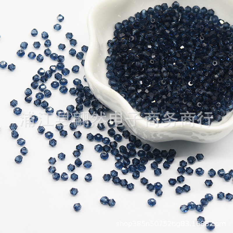 Xanh mực / Hạt kim cương boutique 3mm (100 chiếc/gói)