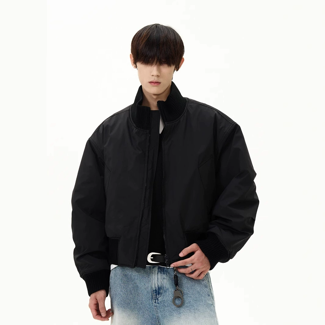 Short winter down jacket, American style, increased thickness, for beloved
