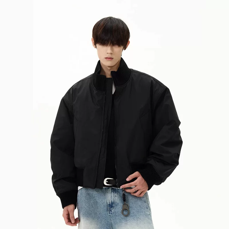 Short winter down jacket, American style, increased thickness, for beloved