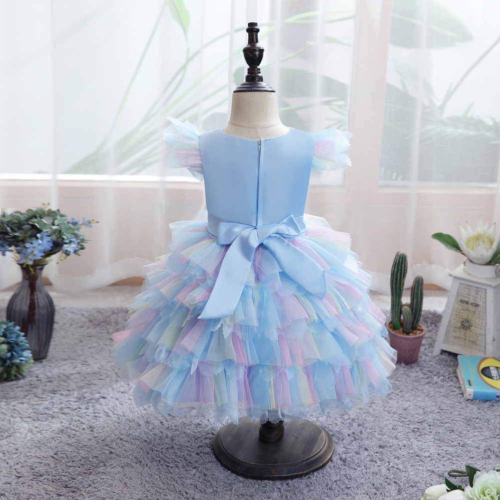 Wholesale Children's Rainbow Color Net Gauze Dress Nihaojewelry display picture 8