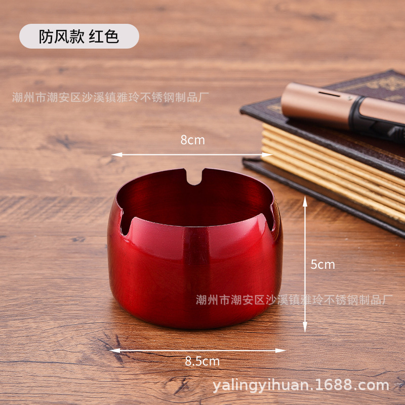 Cenicero de acero inoxidable dorado grueso, resistente y elegante, ideal para bar o cafetería, venta directa de fábrica