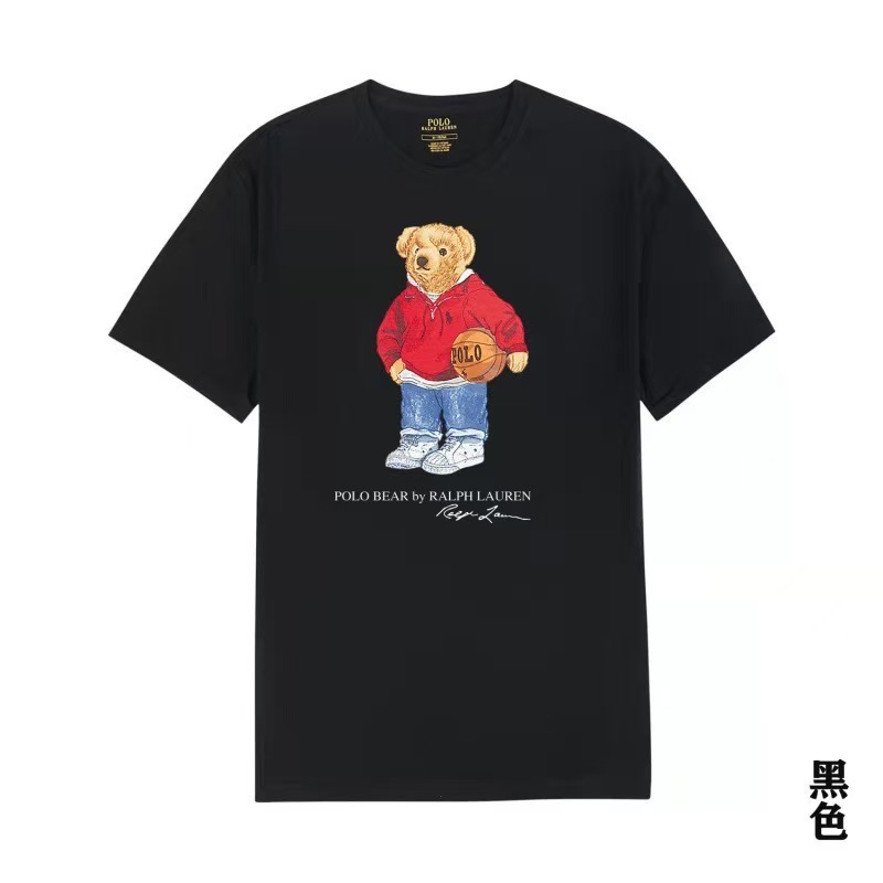 24SS 新作連名モデル ラウンドネック ベア ラルフローレン 男女同型 トレンドブランド Tシャツ|undefined