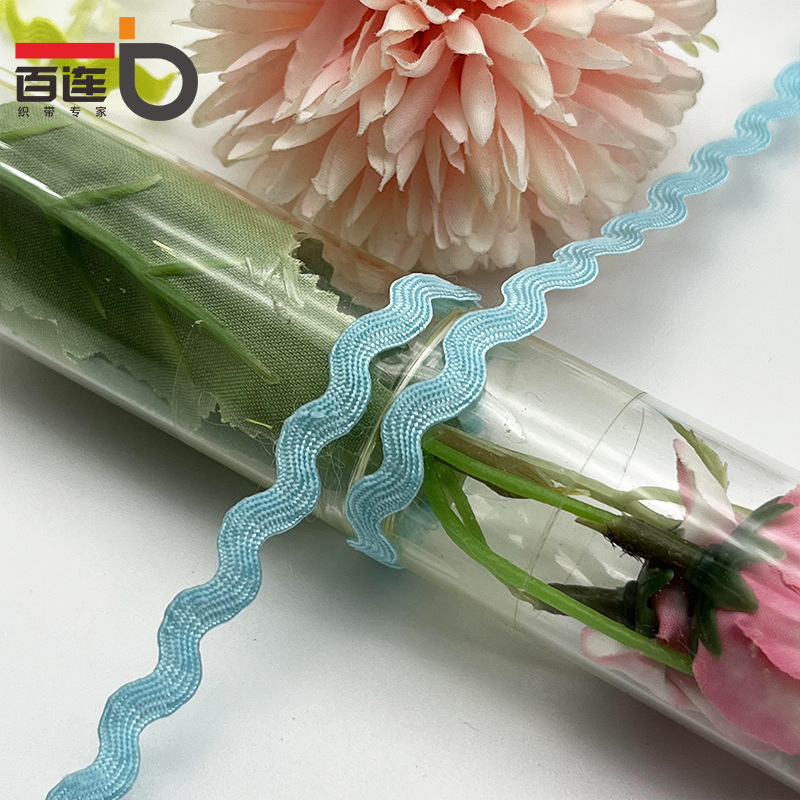 5mm color sólido ondulado en forma de S correas curvas de encaje correas cortinas sombreros ropa para niños vestidos accesorios de boda accesorios de ropa