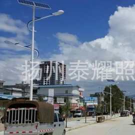 云南农村8米 6米高低臂太阳能LED路灯小区路灯 厂里路灯图片价格