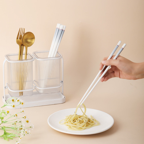 [Simple gradient gray] Ceramic chopsticks for household use, high temperature resistance, easy to clean, not easy to breed bacteria, for use in disinfection cabinets