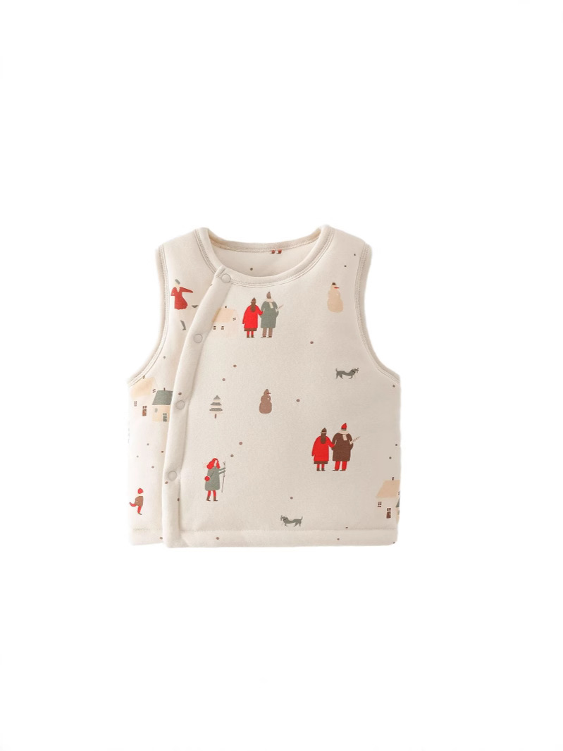 Chaleco infantil otoño invierno algodón intercalado chaleco caliente para bebés ropa infantil para niños hombros para niñas chaleco grueso
