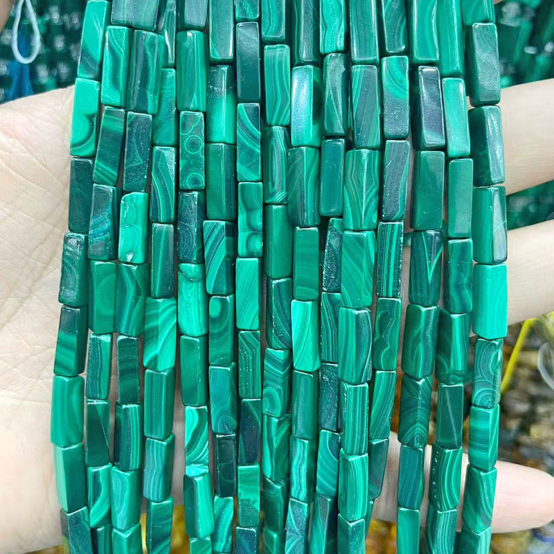 纯天然精品天然孔雀石管珠算盘珠旦形散珠半成品手工DIY手链饰品|undefined