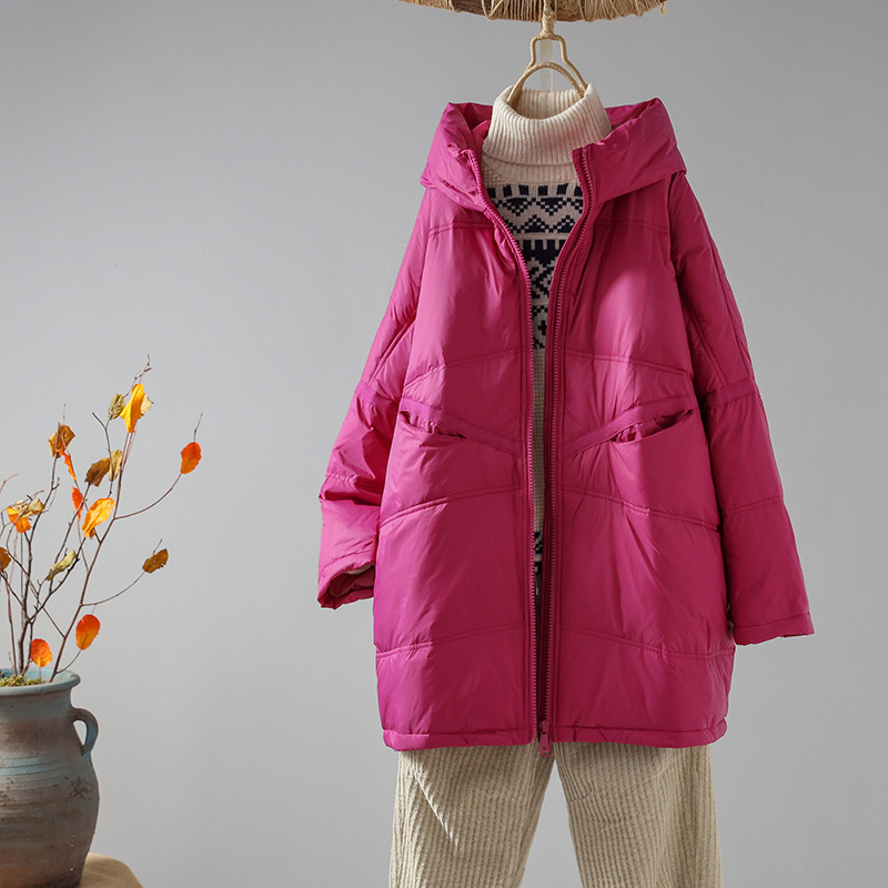 Long winter down jacket