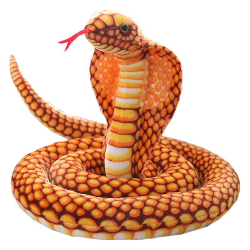 [Suministro directo transfronterizo] simulación Cobra muñeca de peluche de juguete de tres colores opcional entrega de una pieza al por mayor multi-estilo
